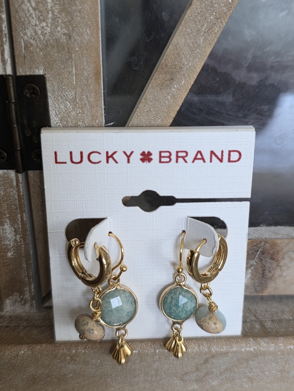 Lucky Brand Gold and Blue Earrings